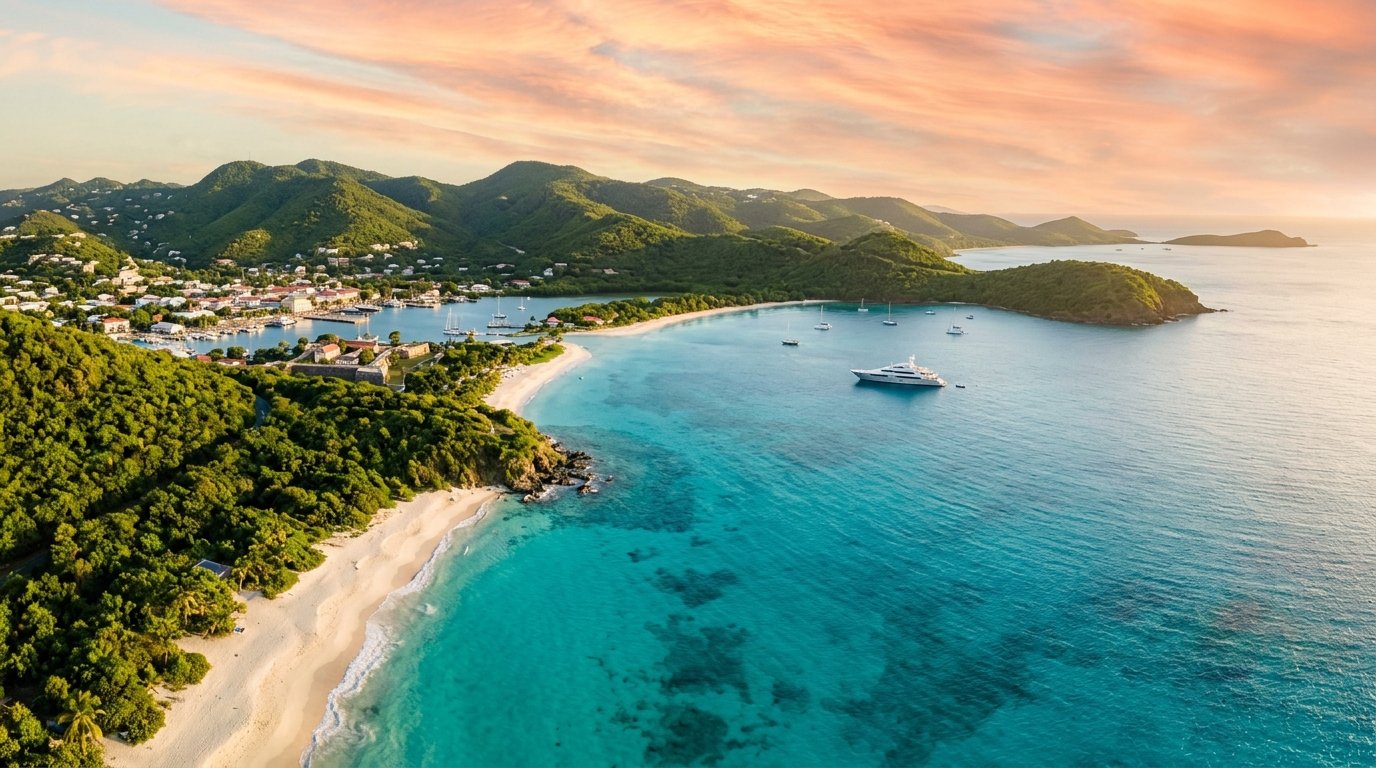 St. Croix Caribbean Coastline Luxury Backdrop